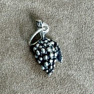 Silver grape pendant/charm